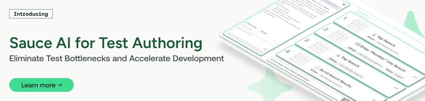 Sauce AI for Test Authoring